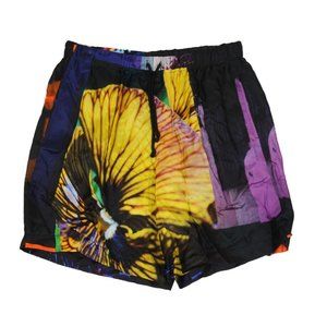 Dries Van Noten Mika Ninagawa Mens Bermuda Shorts 46 Small Viscose Black Floral